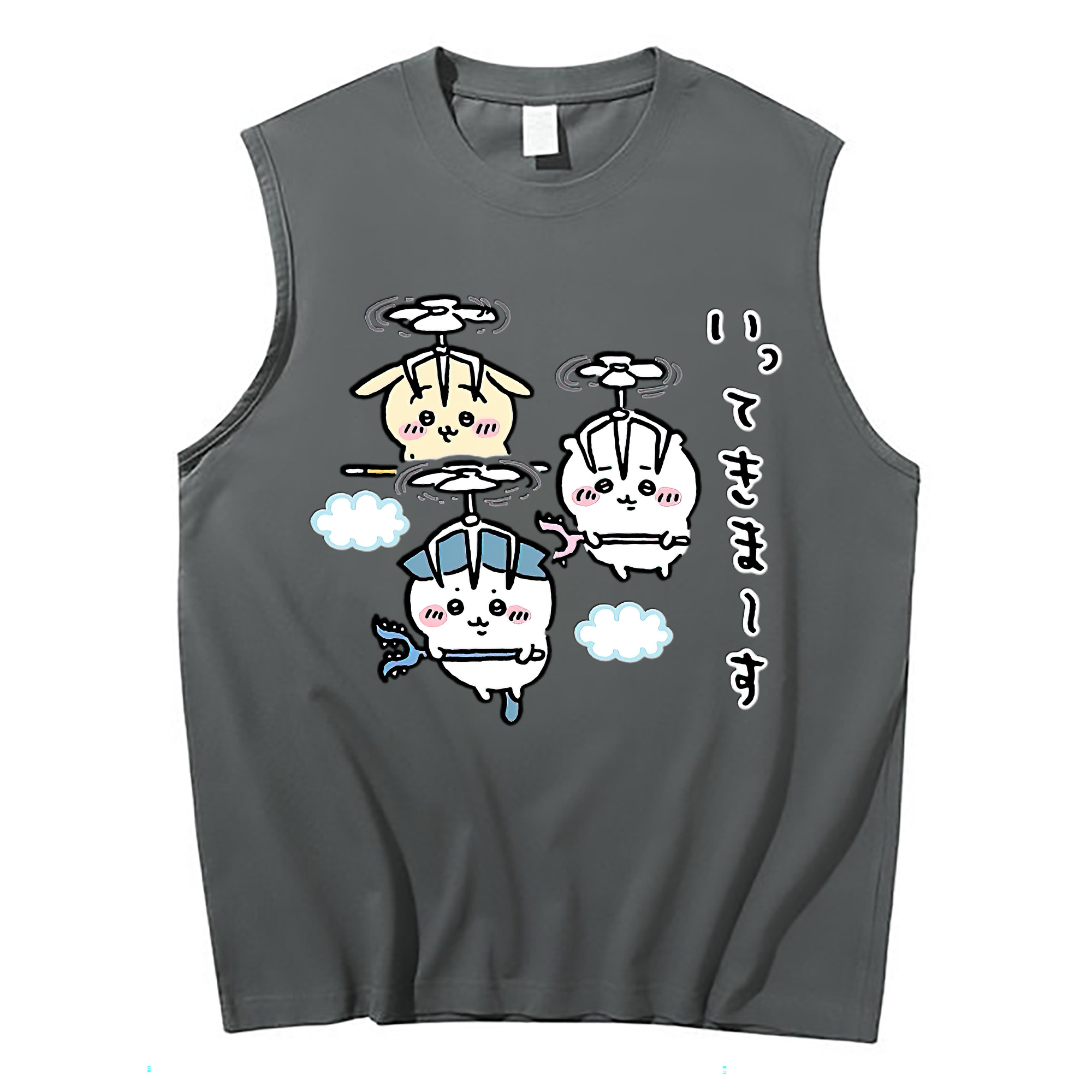 （画像用） ちいかわ ちいかわ Chii-kawa chiikawa コットン100％タンクトップ（フロントプリント）